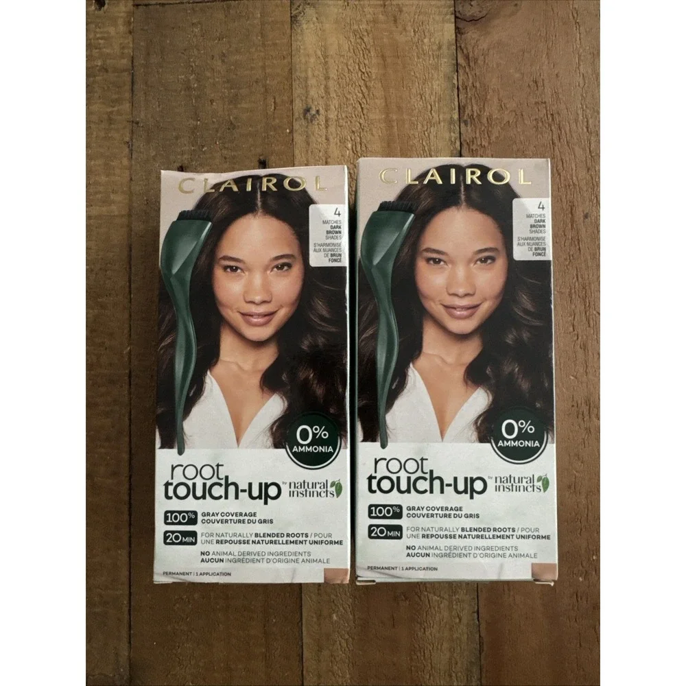 2 Pack Clairol Root Touch-Up Natural 4 Matches Dark Brown Shades